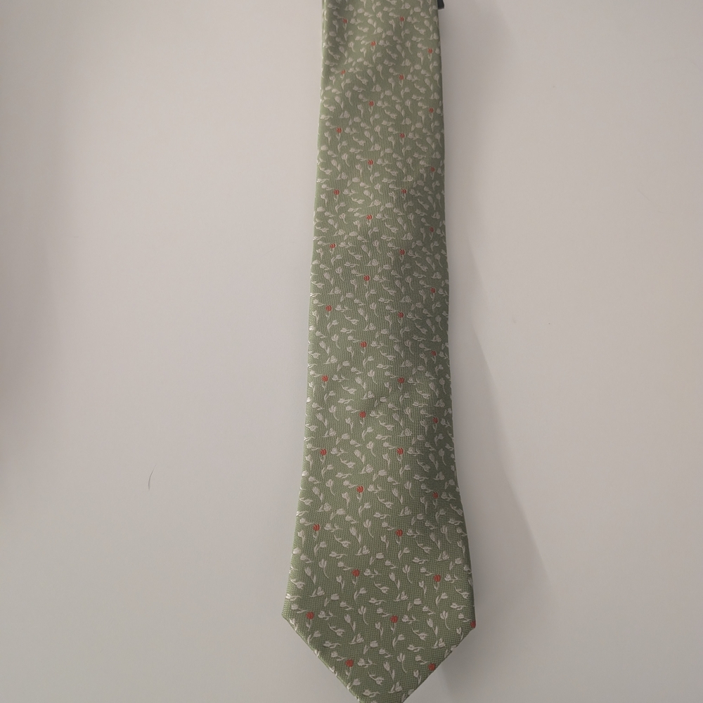 Eton Floral Green Tie - Picture 6 of 6